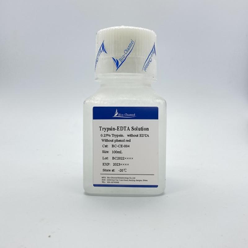 胰酶细胞消化液(0.25%胰酶, 不含EDTA和酚红)